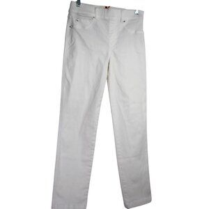 SPANX White Straight Ankle Cropped Leg Jeans Size Medium